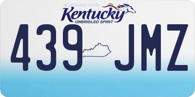 KY license plate 439JMZ