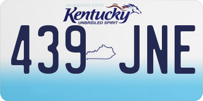 KY license plate 439JNE