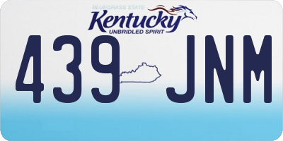 KY license plate 439JNM