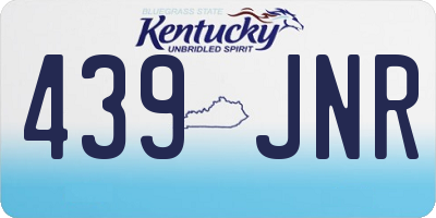 KY license plate 439JNR