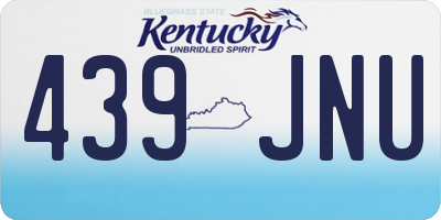 KY license plate 439JNU