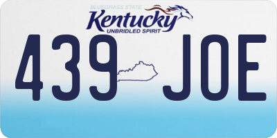 KY license plate 439JOE