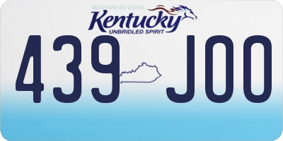 KY license plate 439JOO