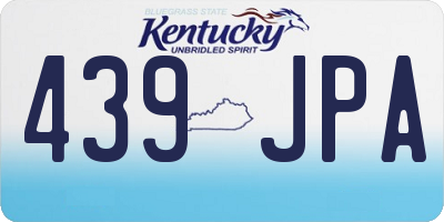 KY license plate 439JPA