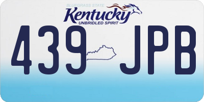 KY license plate 439JPB