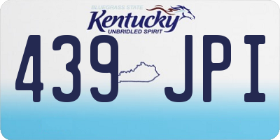 KY license plate 439JPI
