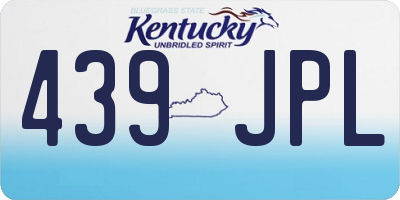 KY license plate 439JPL