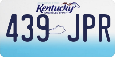 KY license plate 439JPR