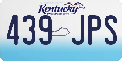 KY license plate 439JPS