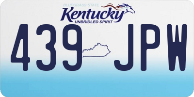 KY license plate 439JPW