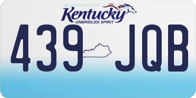KY license plate 439JQB