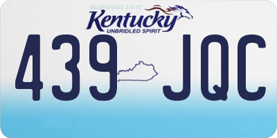 KY license plate 439JQC