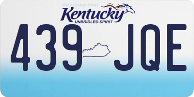 KY license plate 439JQE