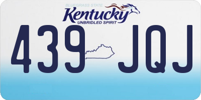 KY license plate 439JQJ