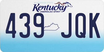 KY license plate 439JQK