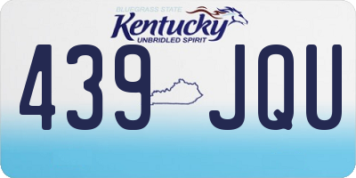 KY license plate 439JQU