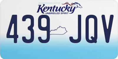KY license plate 439JQV