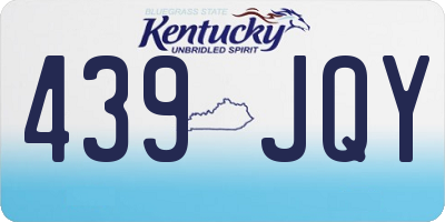 KY license plate 439JQY