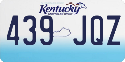 KY license plate 439JQZ