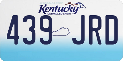 KY license plate 439JRD