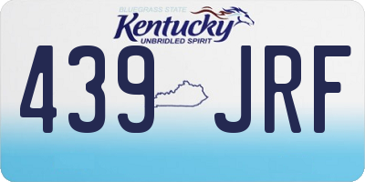 KY license plate 439JRF