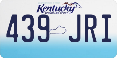 KY license plate 439JRI