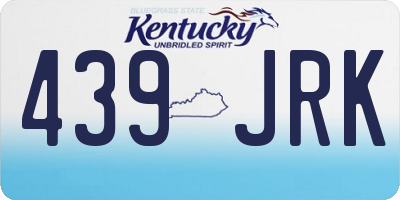 KY license plate 439JRK