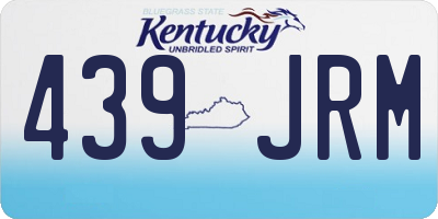 KY license plate 439JRM