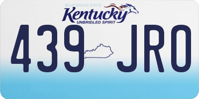KY license plate 439JRO