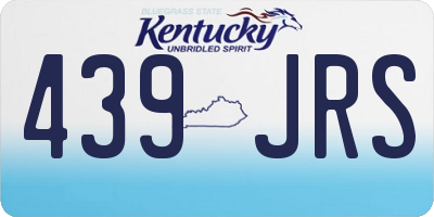 KY license plate 439JRS