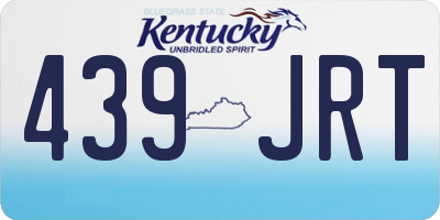 KY license plate 439JRT