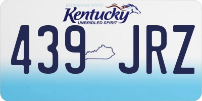 KY license plate 439JRZ