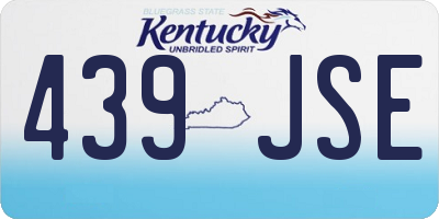 KY license plate 439JSE