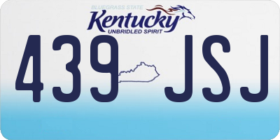 KY license plate 439JSJ