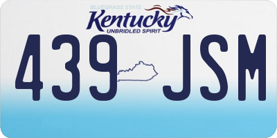 KY license plate 439JSM