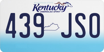 KY license plate 439JSO