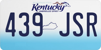 KY license plate 439JSR