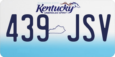 KY license plate 439JSV
