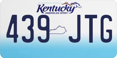 KY license plate 439JTG