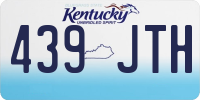 KY license plate 439JTH
