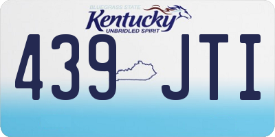 KY license plate 439JTI