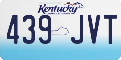 KY license plate 439JVT