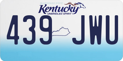 KY license plate 439JWU