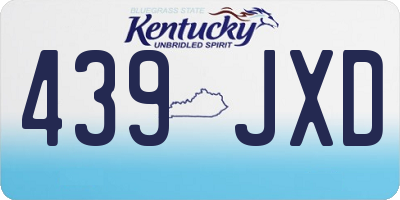 KY license plate 439JXD