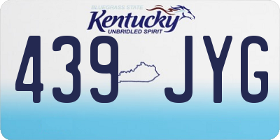 KY license plate 439JYG