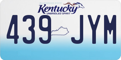 KY license plate 439JYM