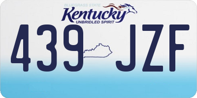 KY license plate 439JZF