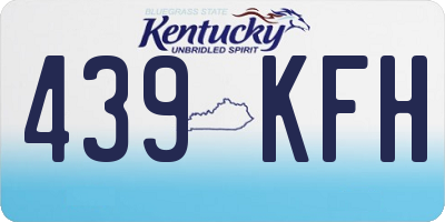 KY license plate 439KFH