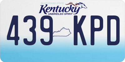 KY license plate 439KPD