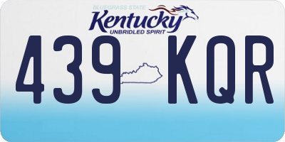 KY license plate 439KQR